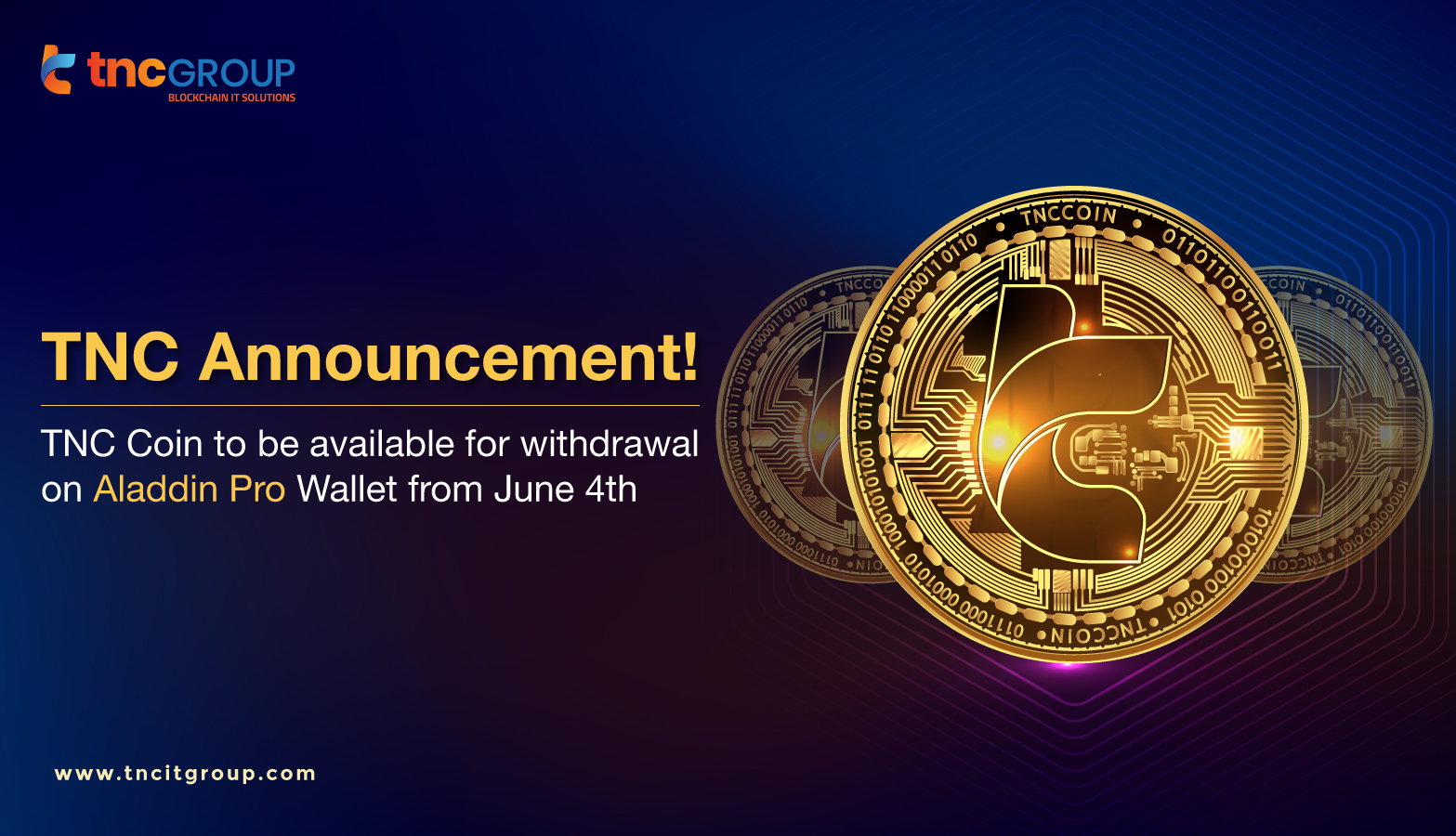 TNC Coin to be Available for withdrawal on Aladdin Pro